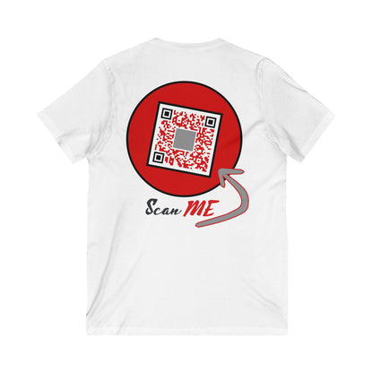 Think I'm A Baddie Original Short Sleeve V-Neck Tee (Unisex) Front and Back Design